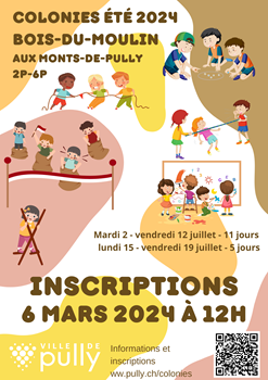 Affiche Colonie Bois Du Moulin 2024
